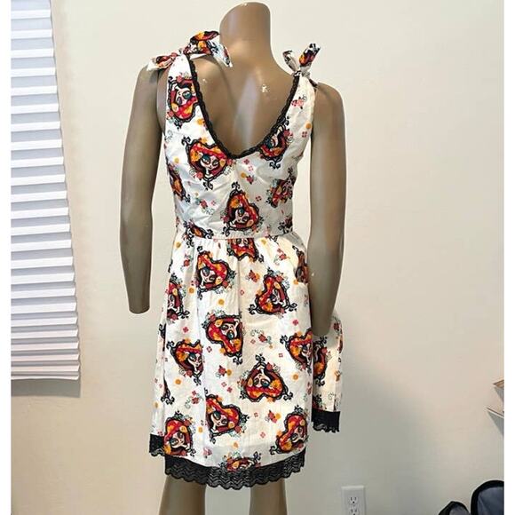 Hot topic The Book Of Life La Muerte print fit and flare dress medium D3 4940 - Picture 12 of 13